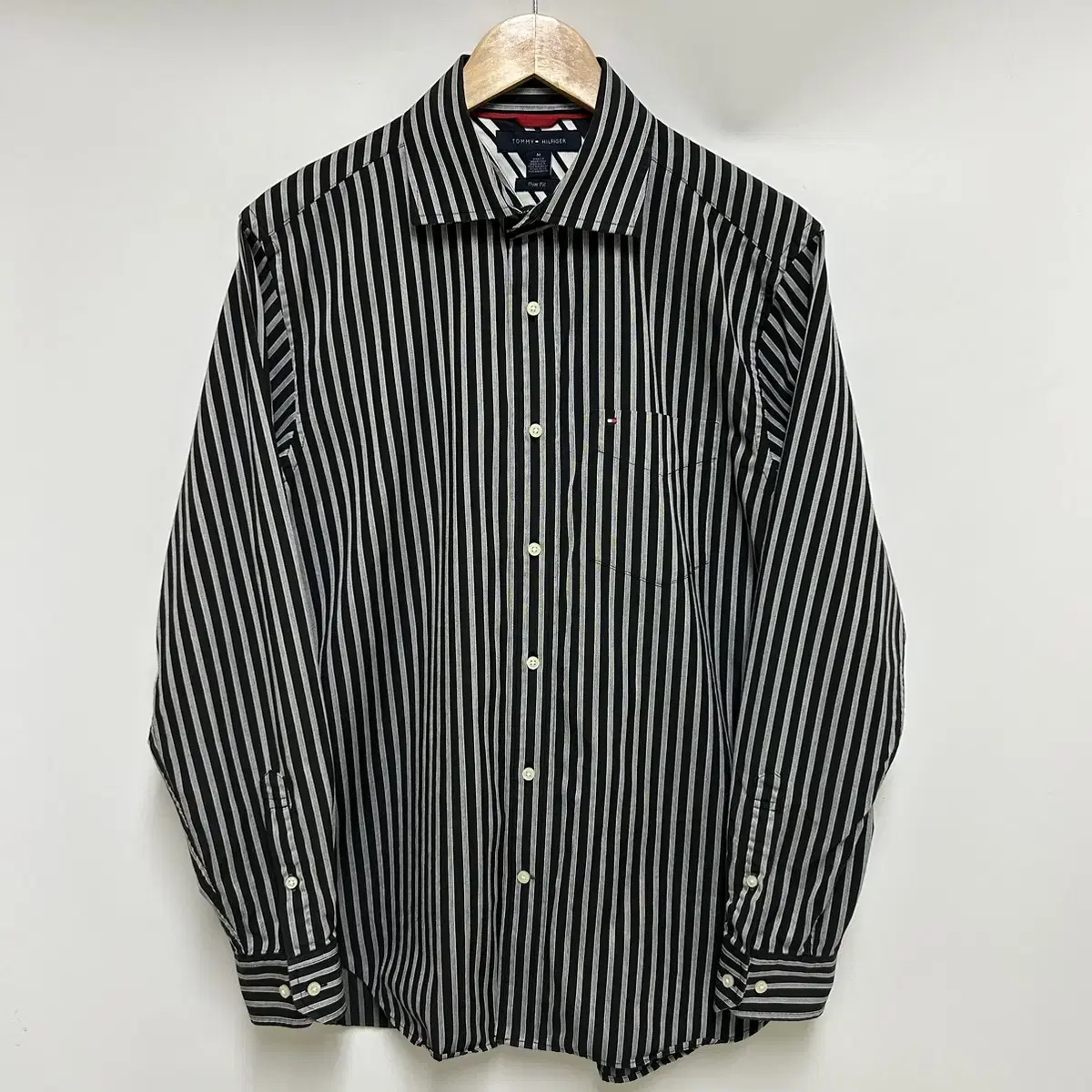 [Men's 100]Tommy Hilfiger Trim Fit Striped Shirt