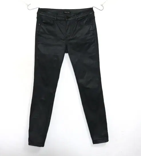 Massimo Dutti Coated Stretch Black Jin Pants 30