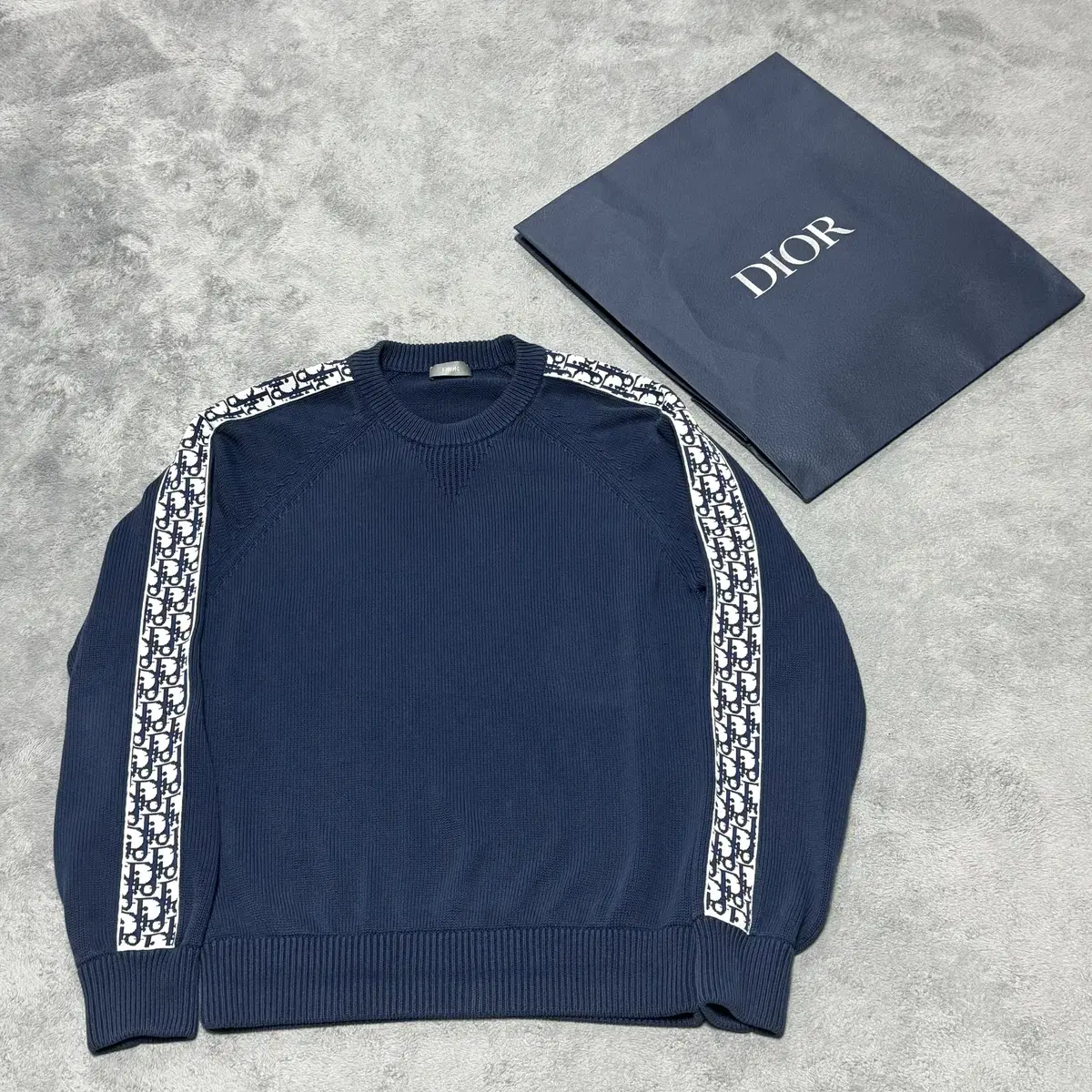 [S] Dior Oblique Insert Sideways Knit