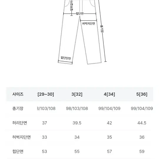 리리앤코 빅사리즈 바지 새것