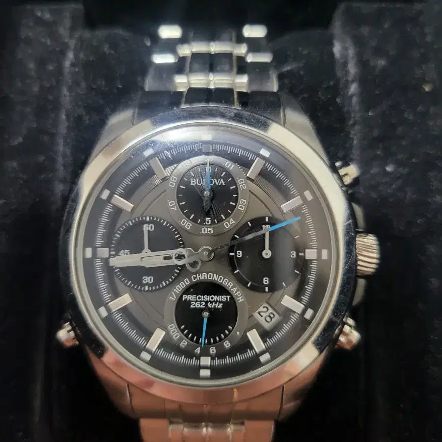 BULOVA 메탈시계 96B260 쿼츠실버 워치