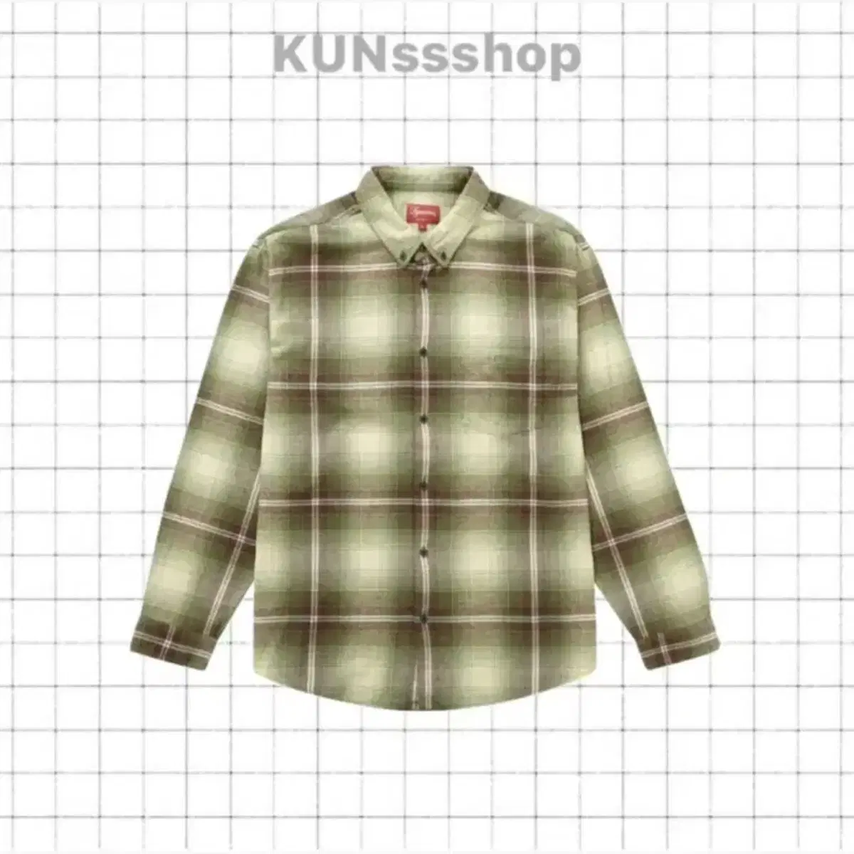 supreme 23ss shirts green m (실측 L)