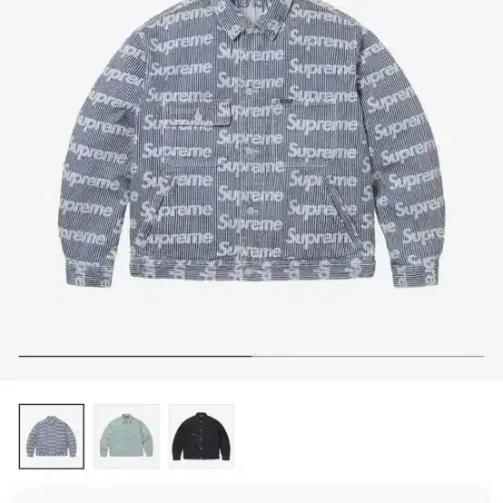 Supreme Denim Chore Trucker Jacket Strip