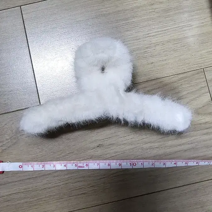 흰색 털 집개삔14cm