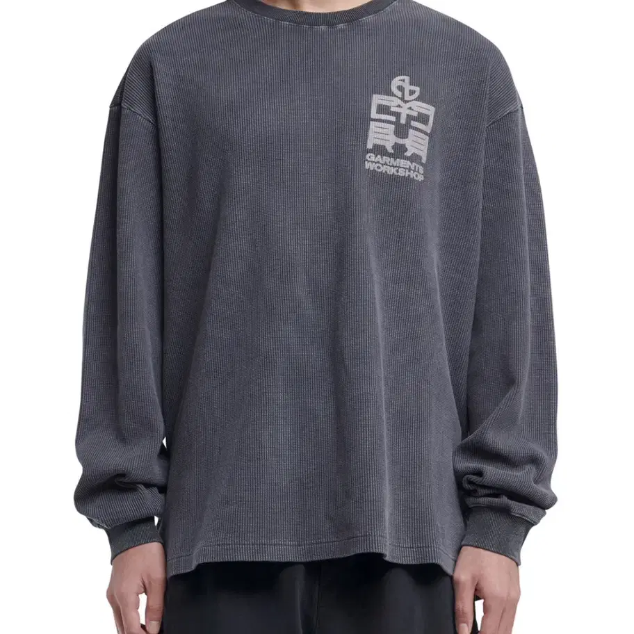 노매뉴얼 폴리테루 OVERDYED WAFFLE LONG SLEEVE