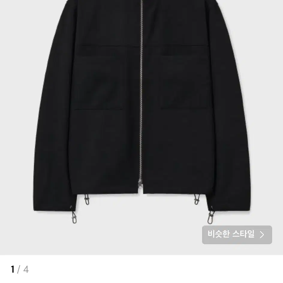 노운shirring zip up jacket (black)