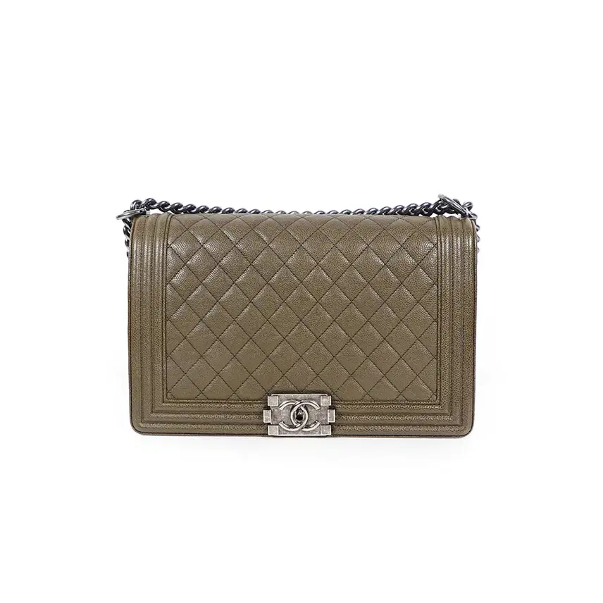 샤넬 Chanel(샤넬) 캐비어 그린 보이 체인 라지 숄더백(23번대) 사진 1