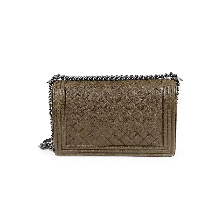샤넬 Chanel(샤넬) 캐비어 그린 보이 체인 라지 숄더백(23번대) 사진 5