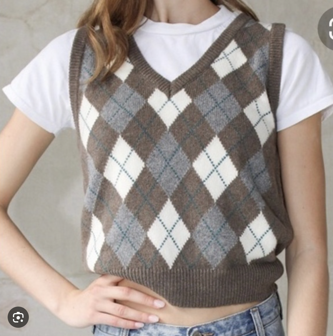 Brandymelville Argyle Sweater Knit Jo