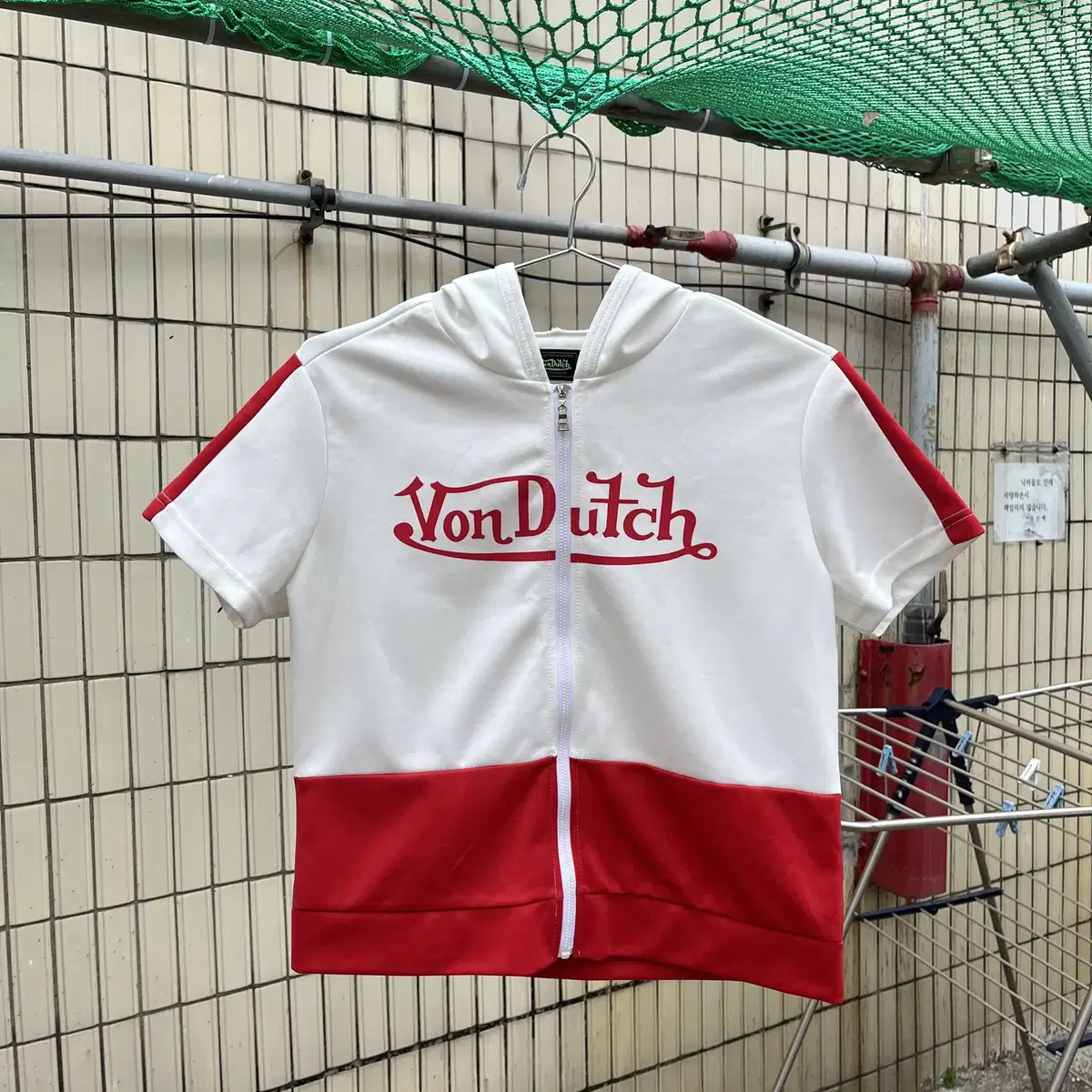 본더치 후드 반팔 져지 Von Dutch