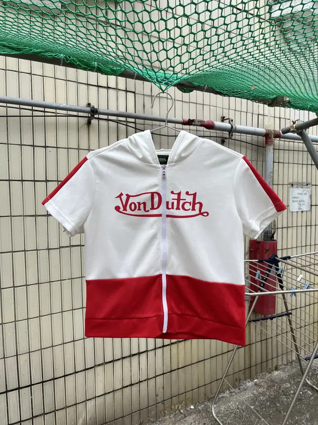 본더치 후드 반팔 져지 Von Dutch