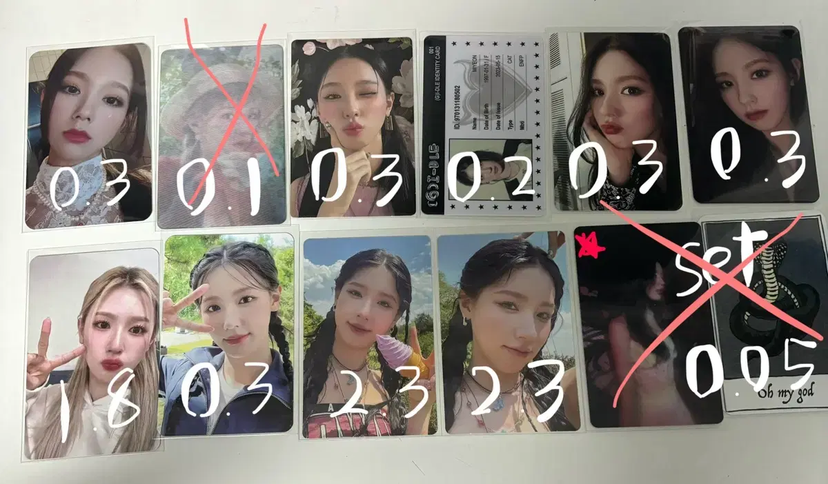 4 cards/negotiable/ female idle photocard