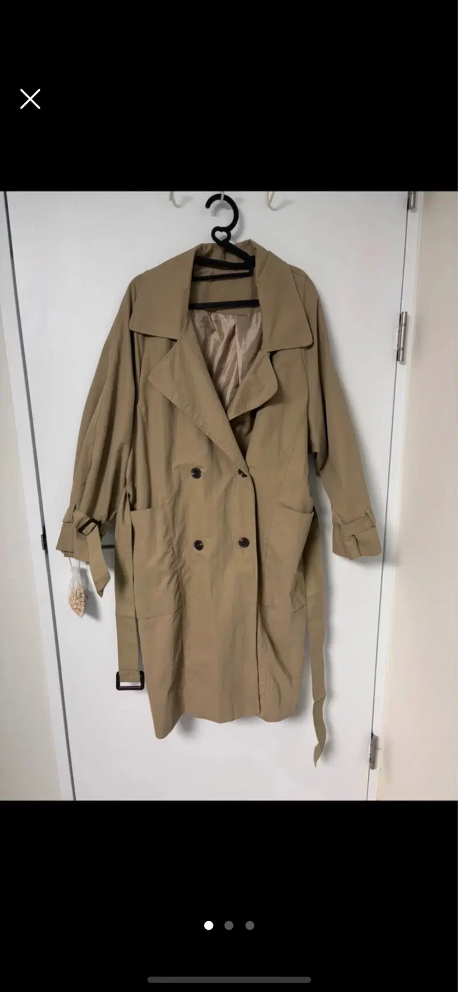 Able Beige Double-Kara Trench Coat Belted Jacket