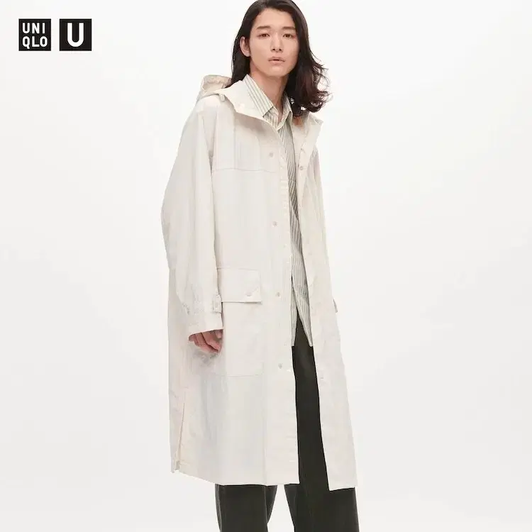 유니클로 u 르메르 포켓터블 롱 코트 xl 22fw