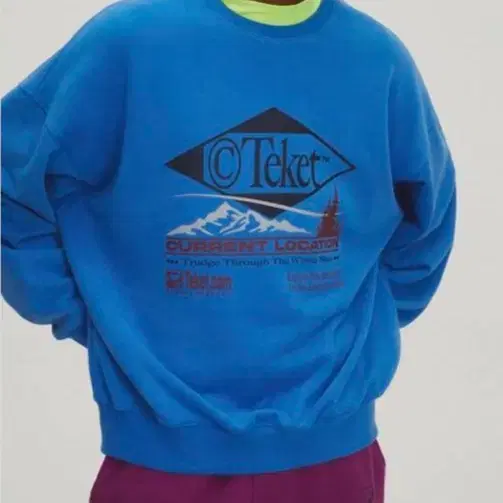 L) 테켓 Resort Sweatshirt Blue 맨투맨