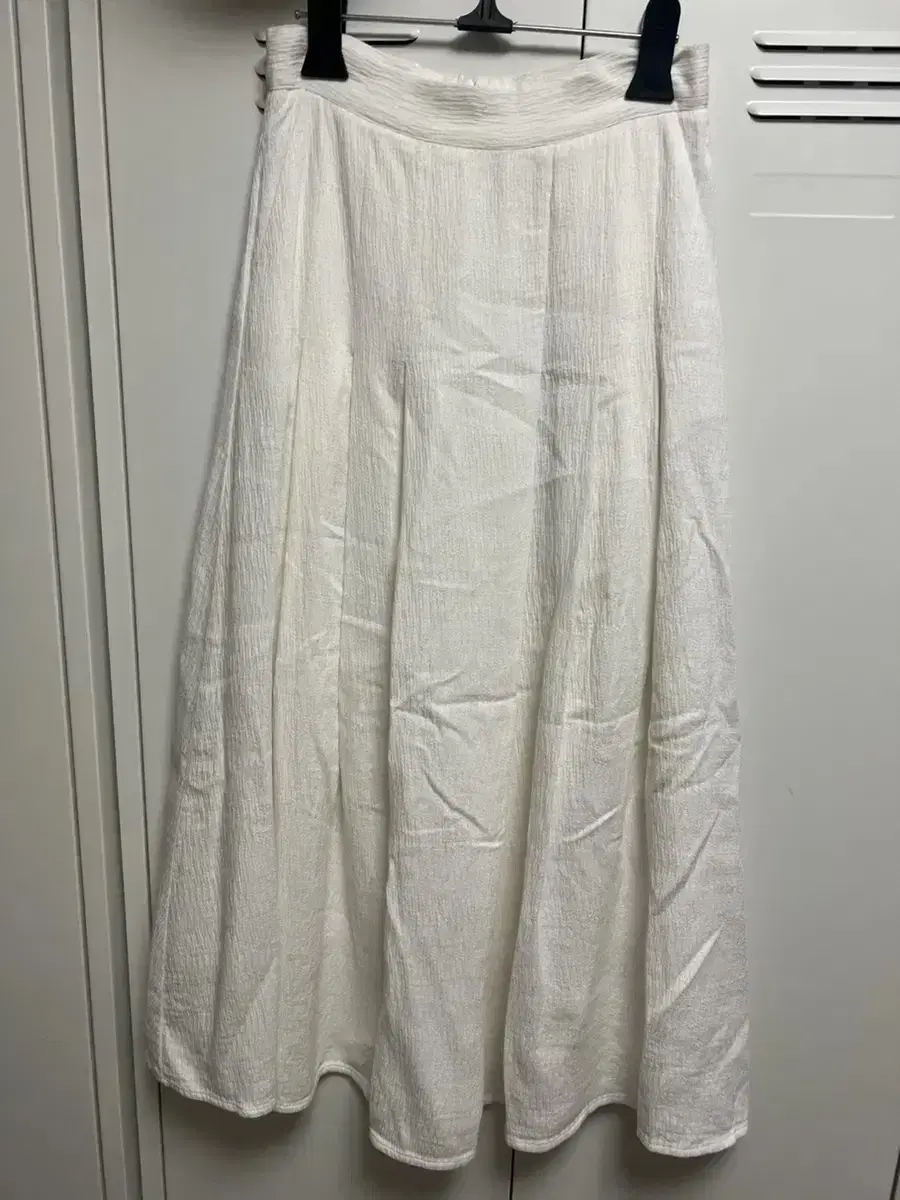 Eric Cotton Linen Pin-tuck Pleated Skirt A-line Flare Long Skirt