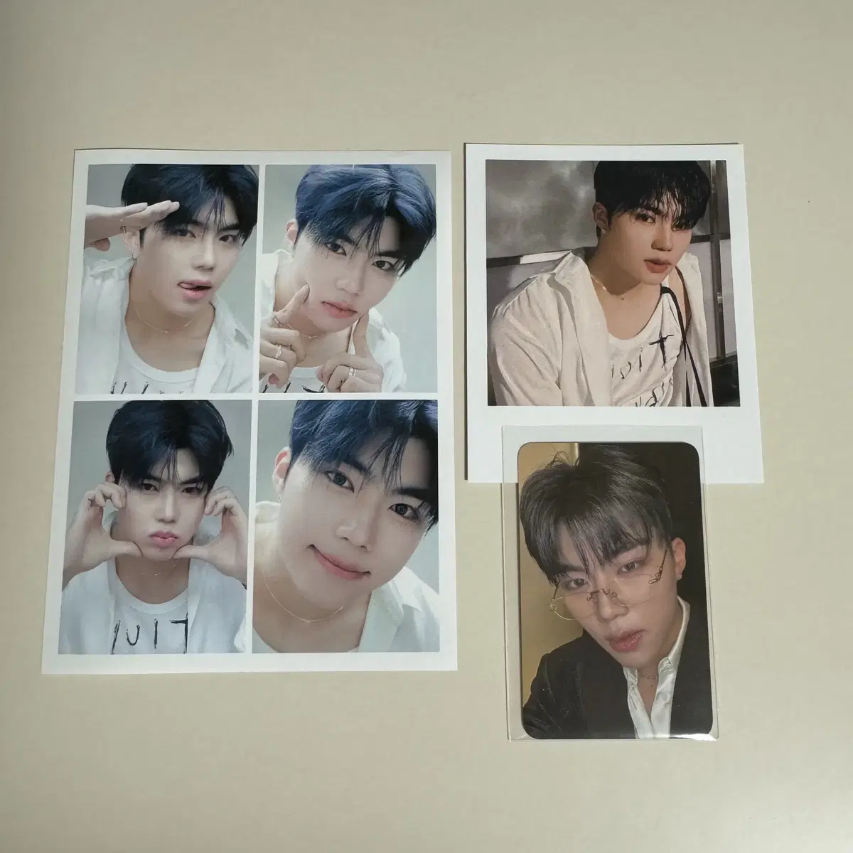 ZB1 park gunwook ktwon4u Frameless glasses ld + 4 cut photo + pola bulk WTS