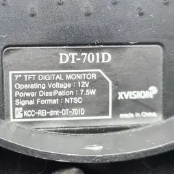 12V 차량용.7인치모니터.DT-701D..엑스비젼.