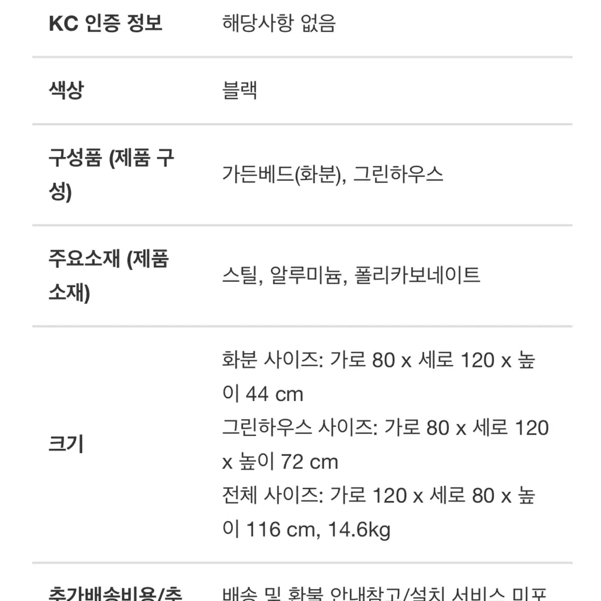 에버그린 박스형 그린하우스 미니 정원 0.8x1.2m 식물 하우스 온실