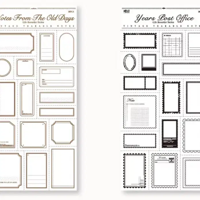 콜라주 프레임 라벨 배경지 떡메모지 빈티지 다꾸 일괄 소분팩