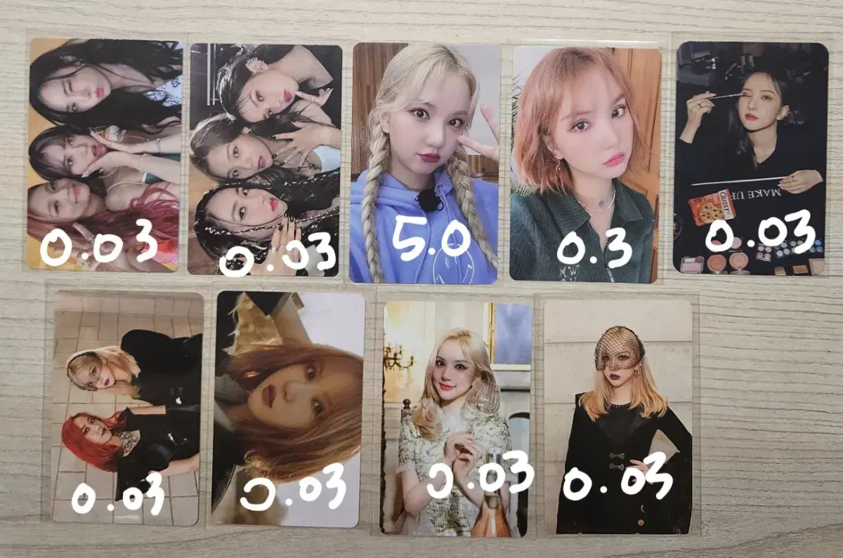 viviz gfriend photocard unreleased photocard memoria eunha eunbi umji