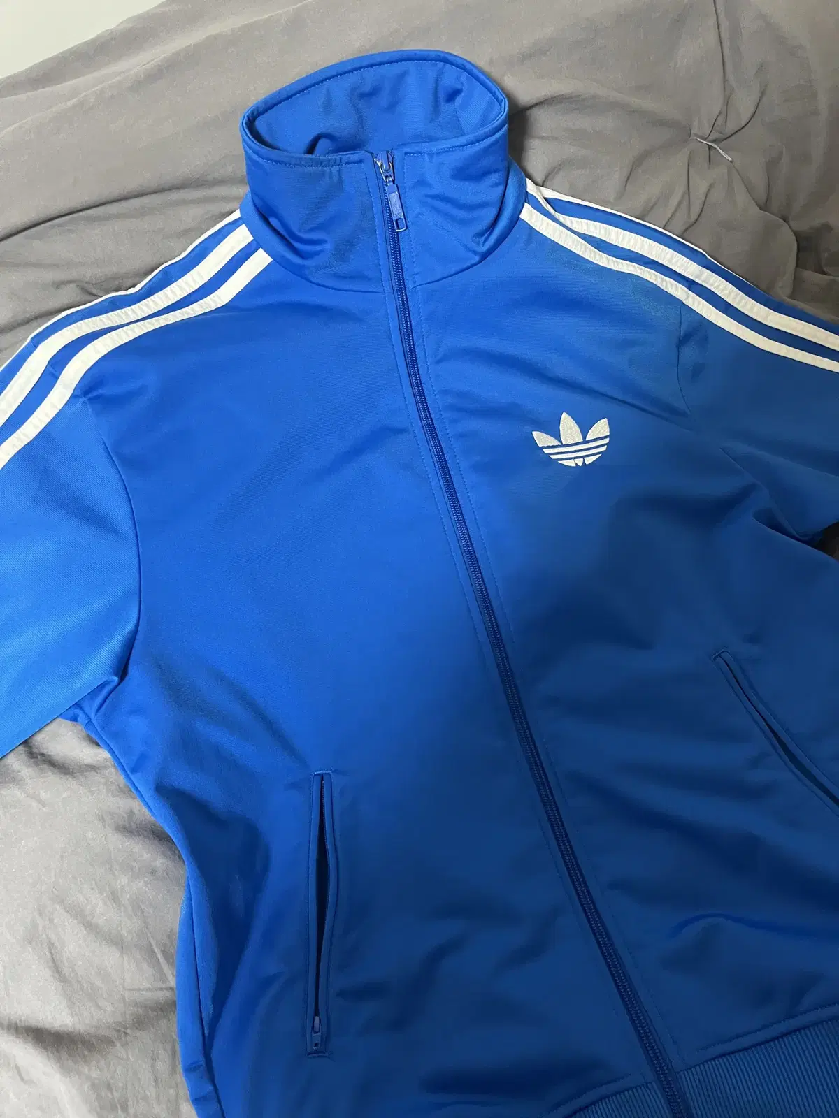 Adidas Vintage Track Top Fierce Jersey Blue