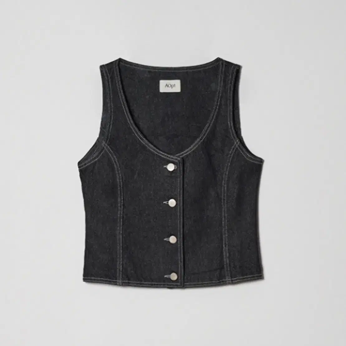 아옵트 데님 베스트 Aopt CROPPED DENIM VEST