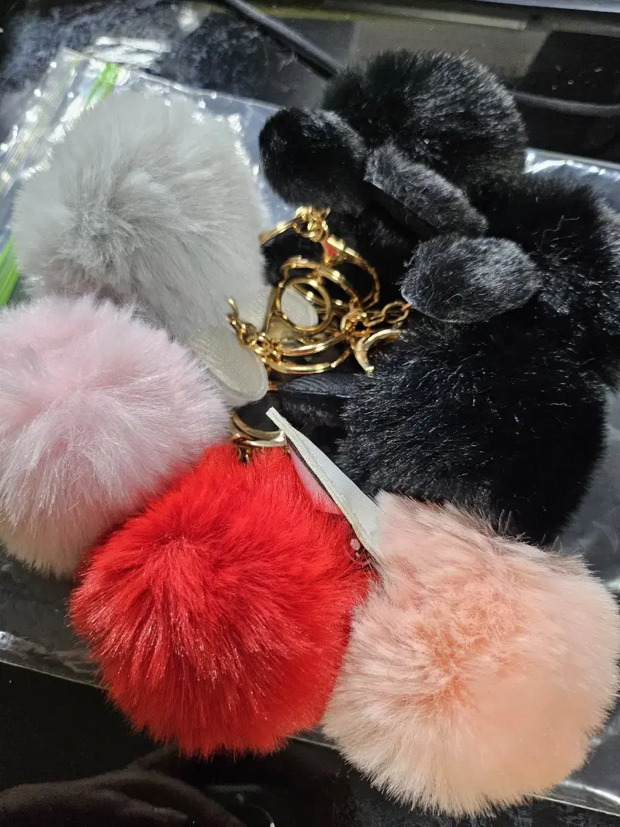 Unused) fur keyring hair keyring quills 1000~1500 won per quill