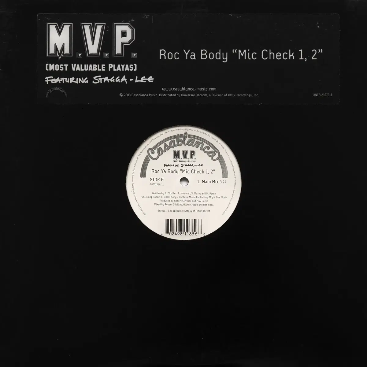 M.V.P. - Roc Ya Body "Mic Check 1, 2" LP