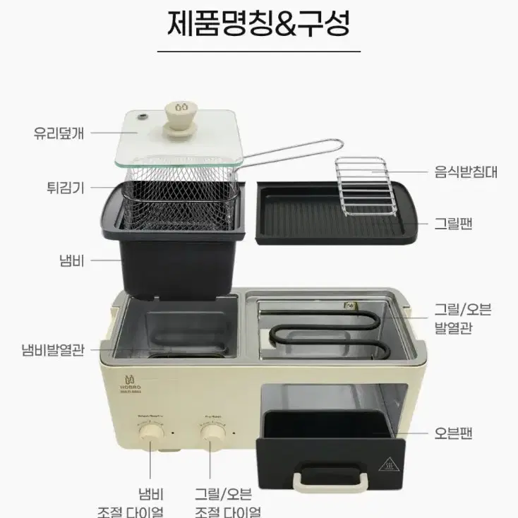 호브로 4 in 1 멀티그릴 (새제품)