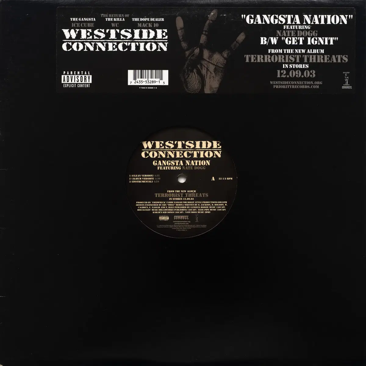 Westside Connection - Gangsta Nation LP