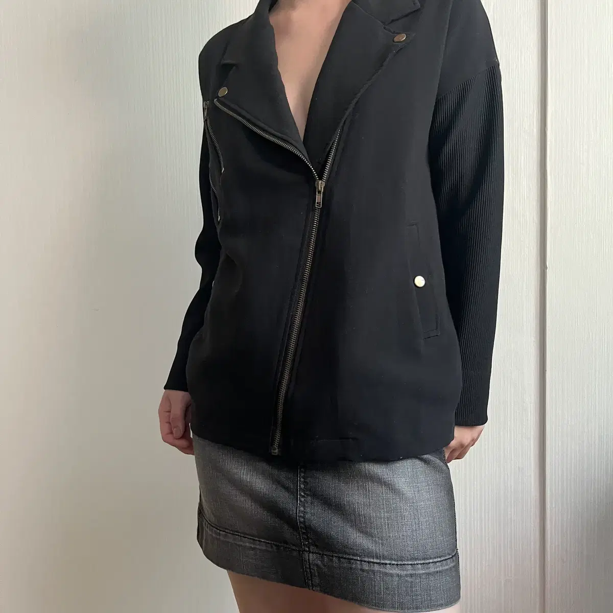 Poly rider zip up jacket