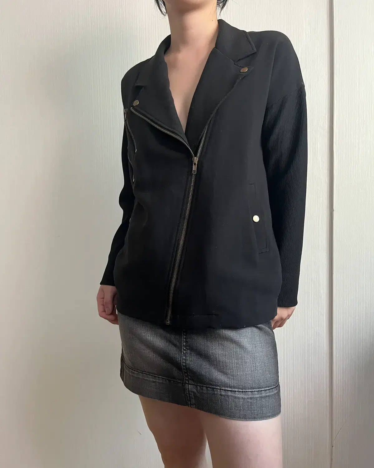 Poly rider zip up jacket