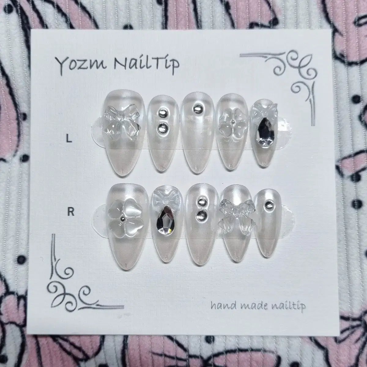 Yozm NailTip 투명유리알파츠