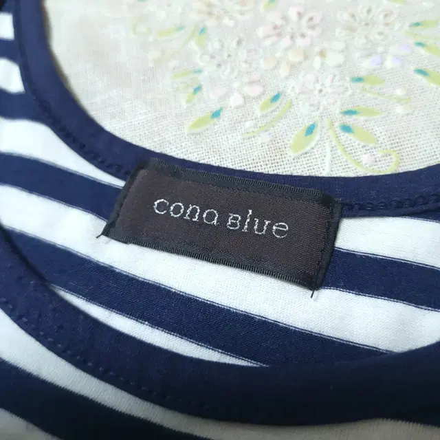 CONA BLUE 코나블루 스트라이프 에이라인 민소매 롱원피스 C631