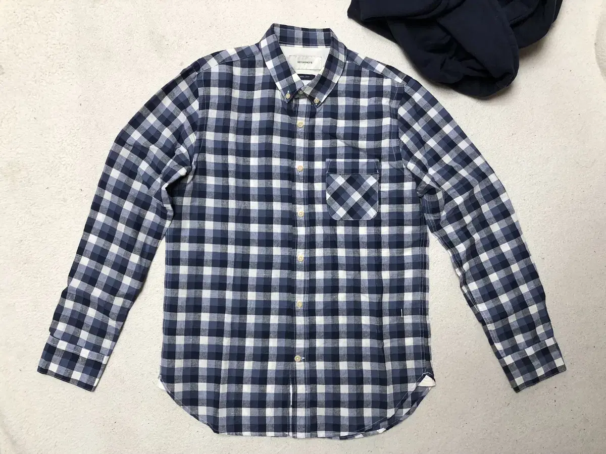 Secondmove Linen Check Shirt M