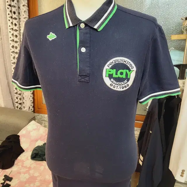 PEARLY GATES GOLF 정품95슬림핏NAVY / GREEN