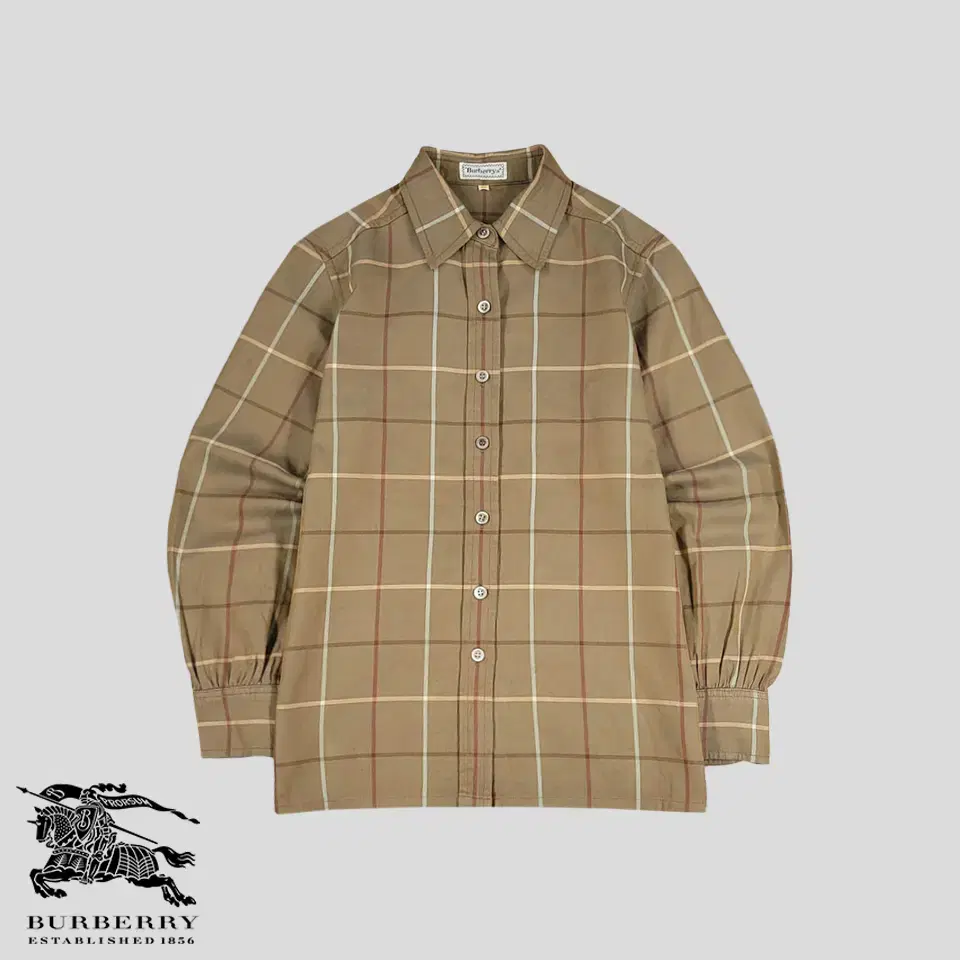 BURBERRY Burberry 80s Brown Check Cotton Southern Shirt WOMENS