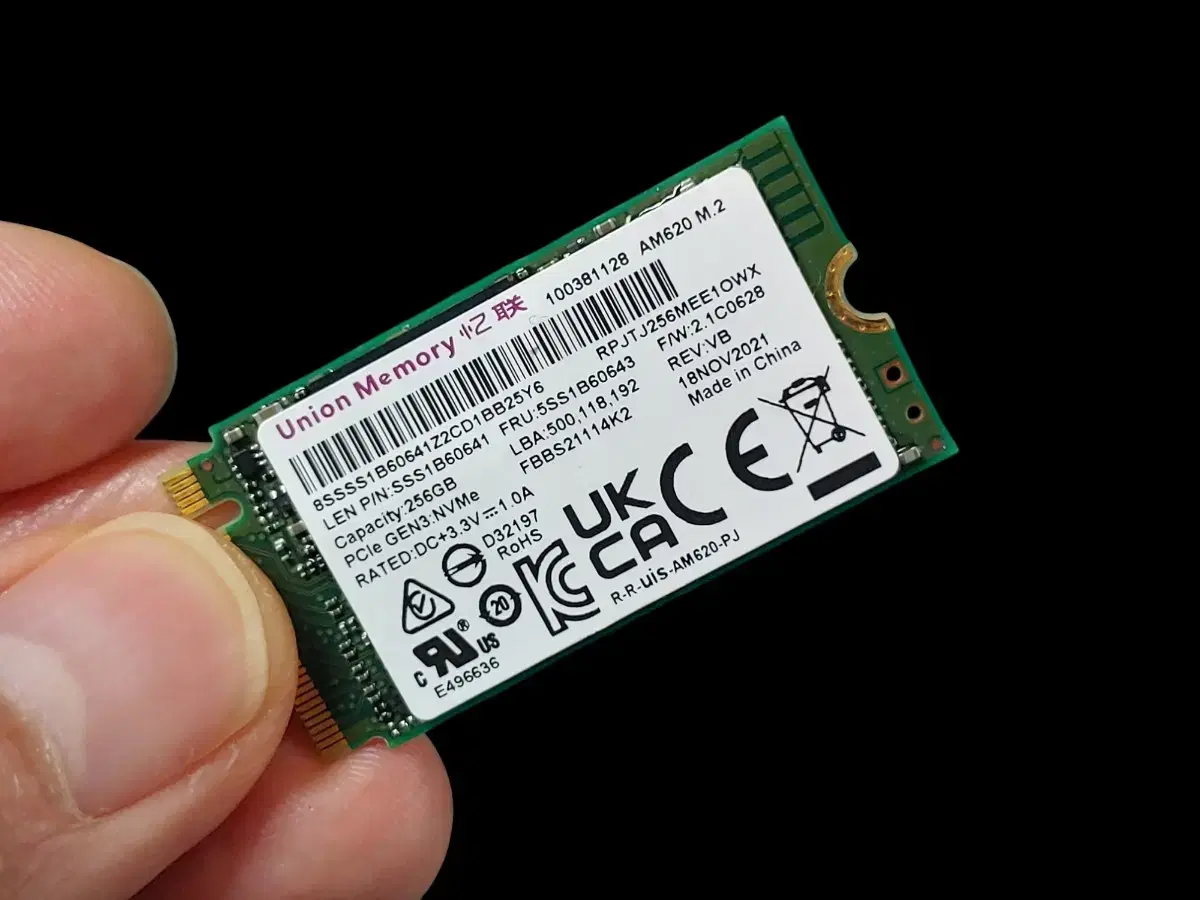 유니온 메모리 AM620 M.2 2242 NVMe 256GB SSD