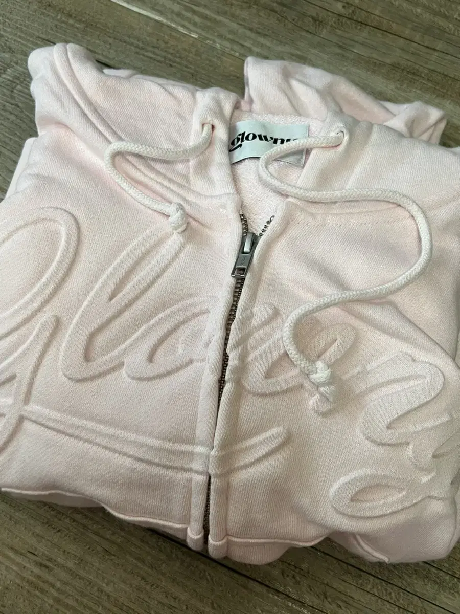 Glenny Hooded Zip-up Crop Pink