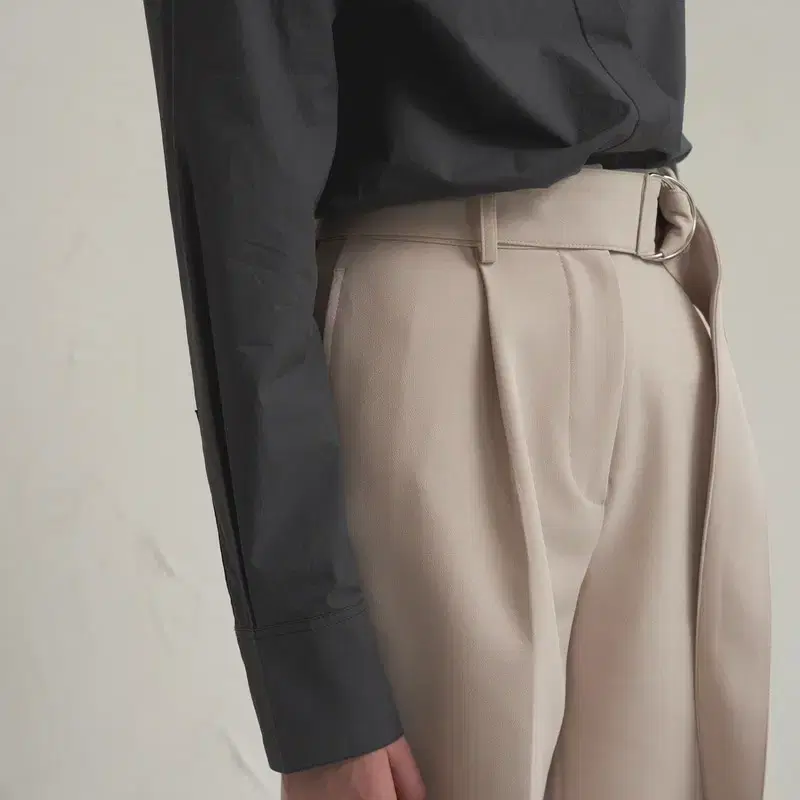 게드 하프 벨트 팬츠 크림 S HALF BELT PANTS CREAM