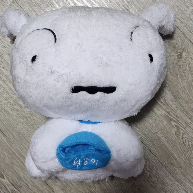 밥그릇 흰둥이 인형