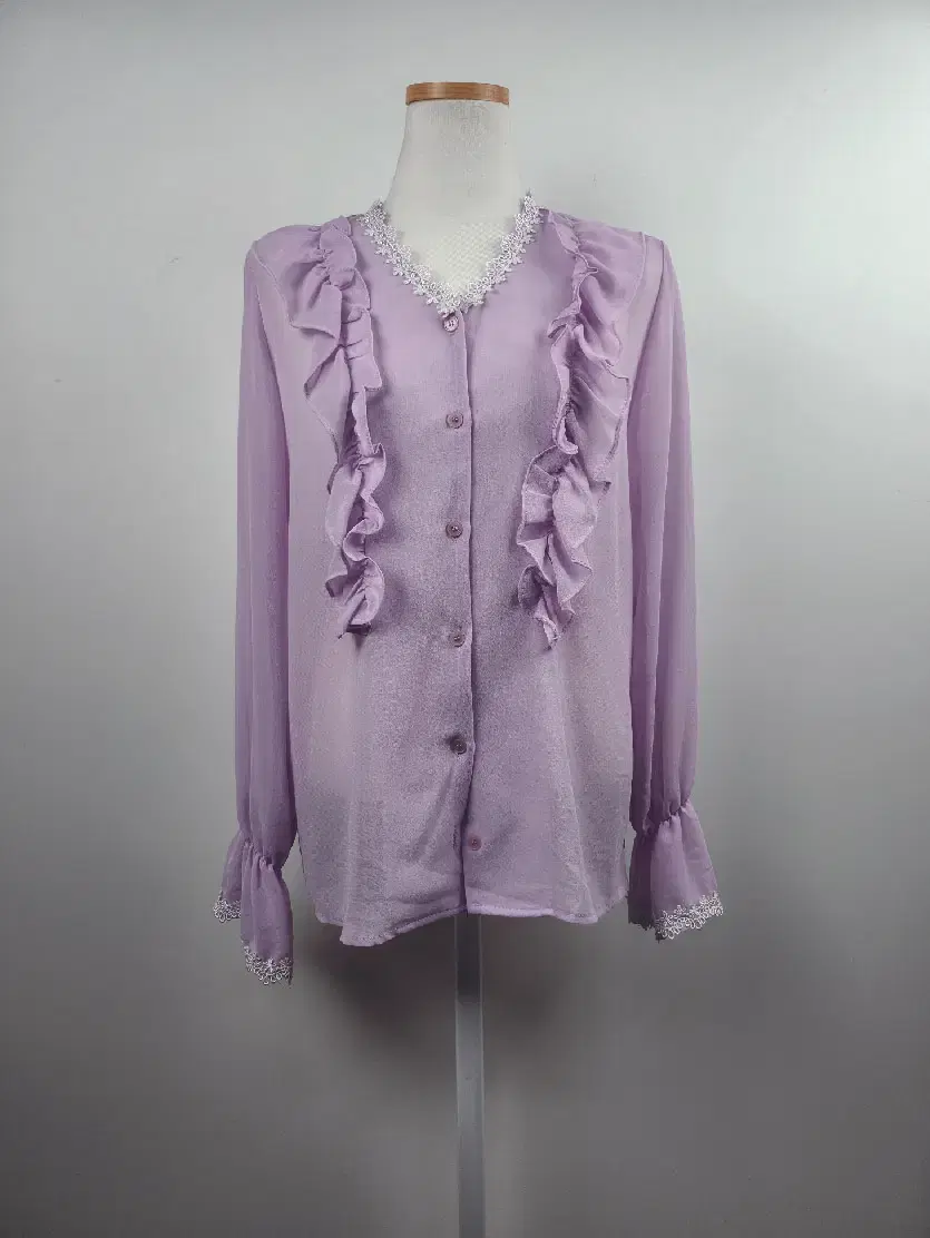 JELLY BEAN Light Purple Ruffled Blouse