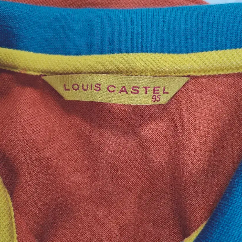 루이까스텔(LOUIS CASTEL) 배색 카라 반팔티