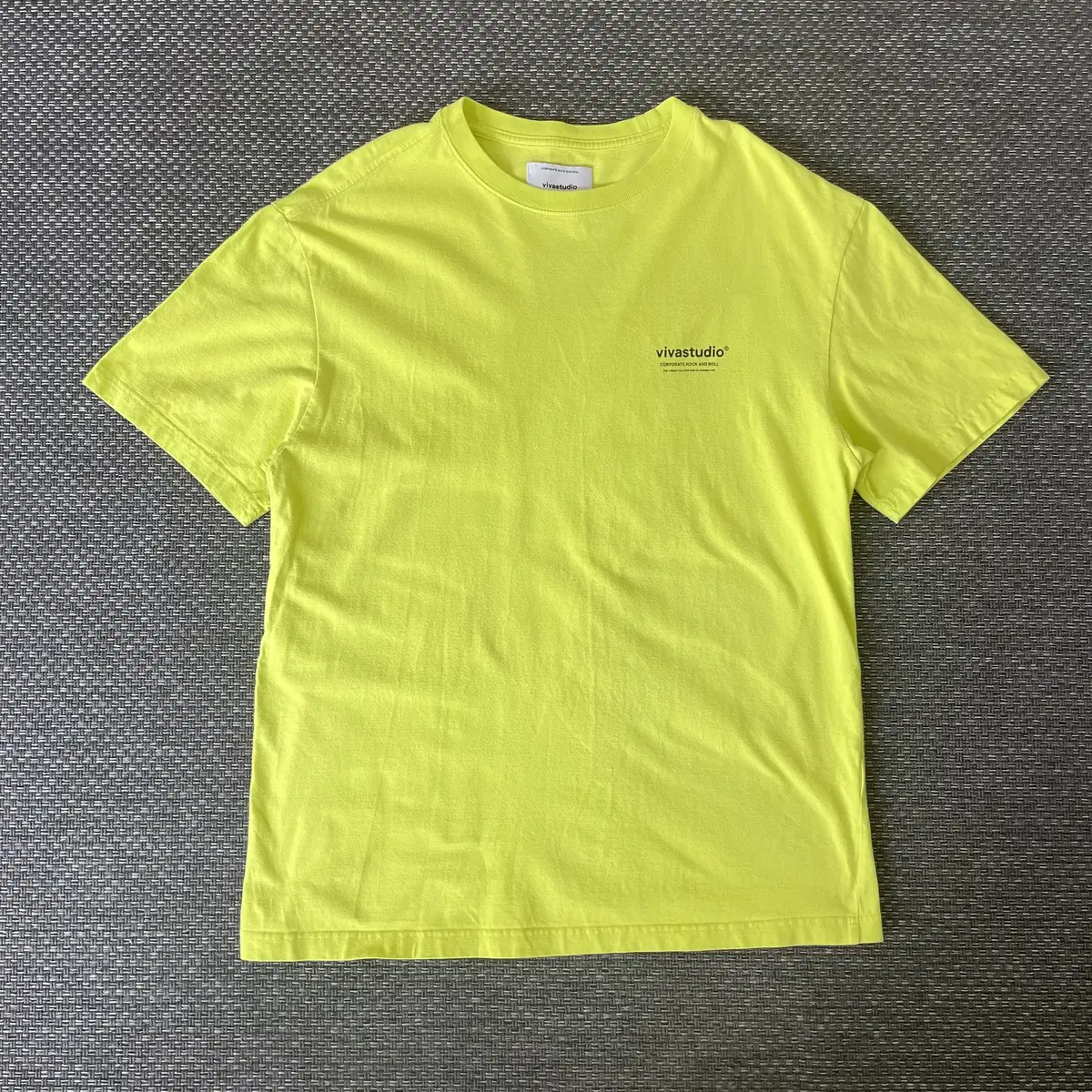 VivaStudio Fluorescent Logo Printed Short Sleeve T-Shirt XL