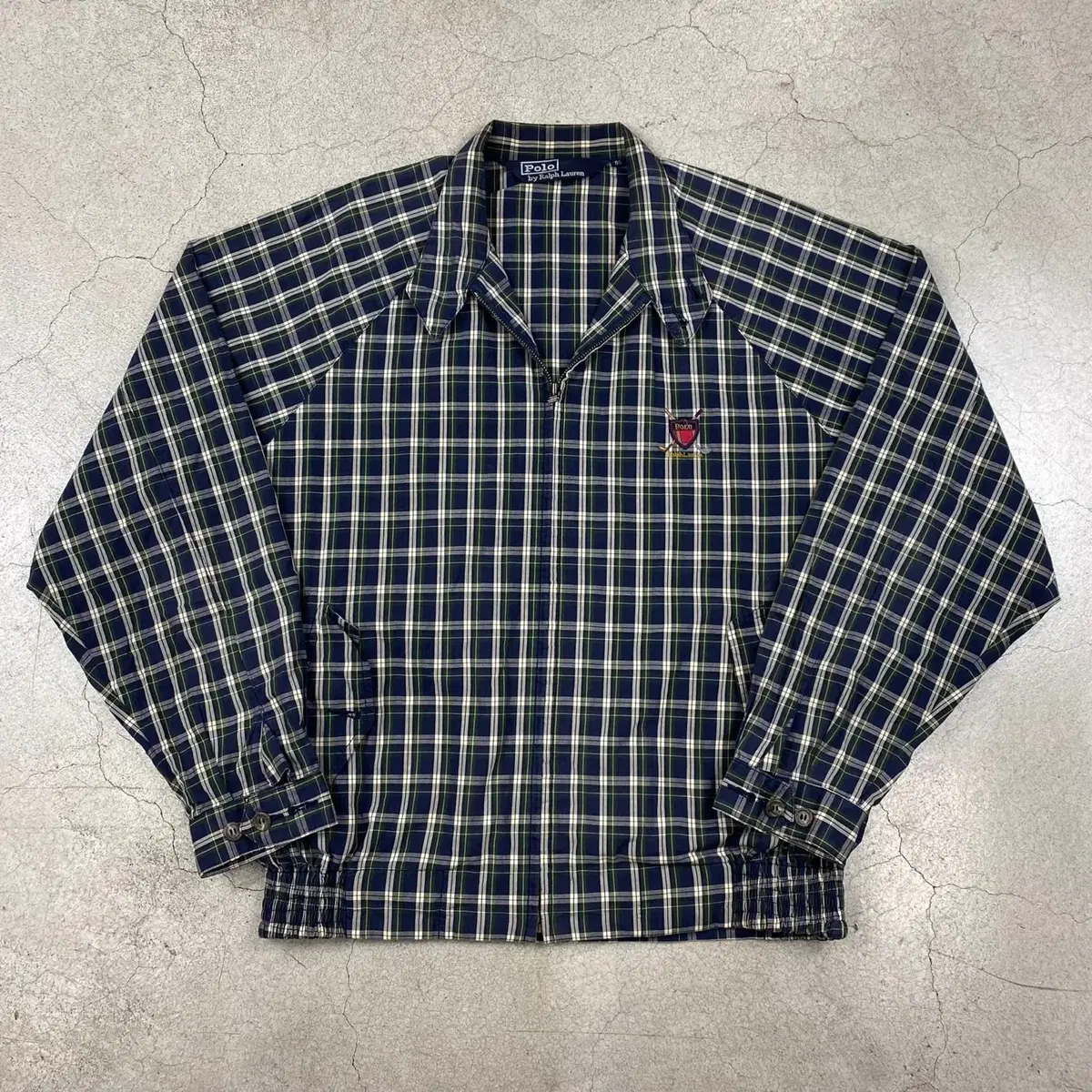 90's Polo Check Cotton Barracuda Jacket (103)