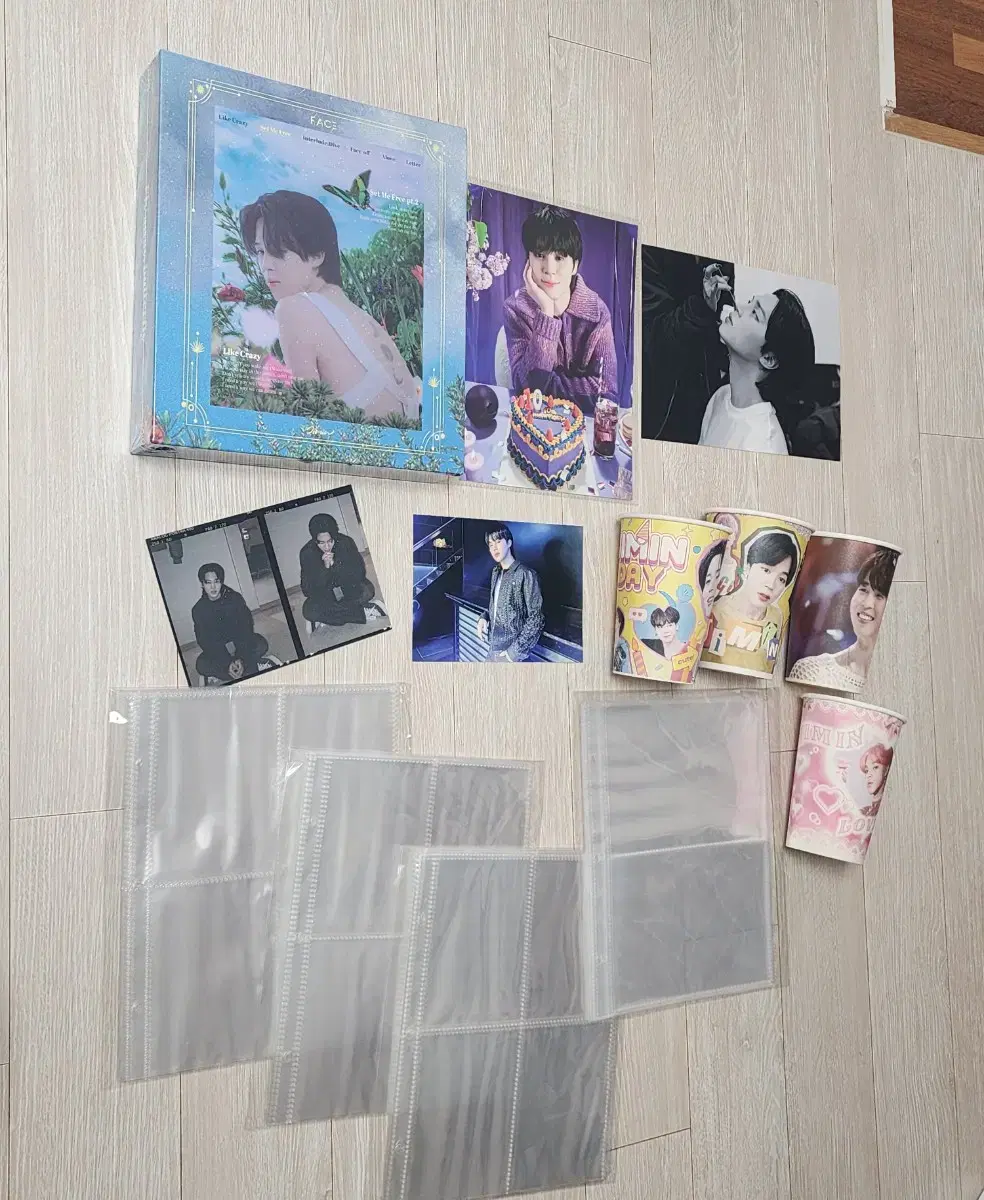 bts jimin poca binder sealed mipo +shanka cup+towel
