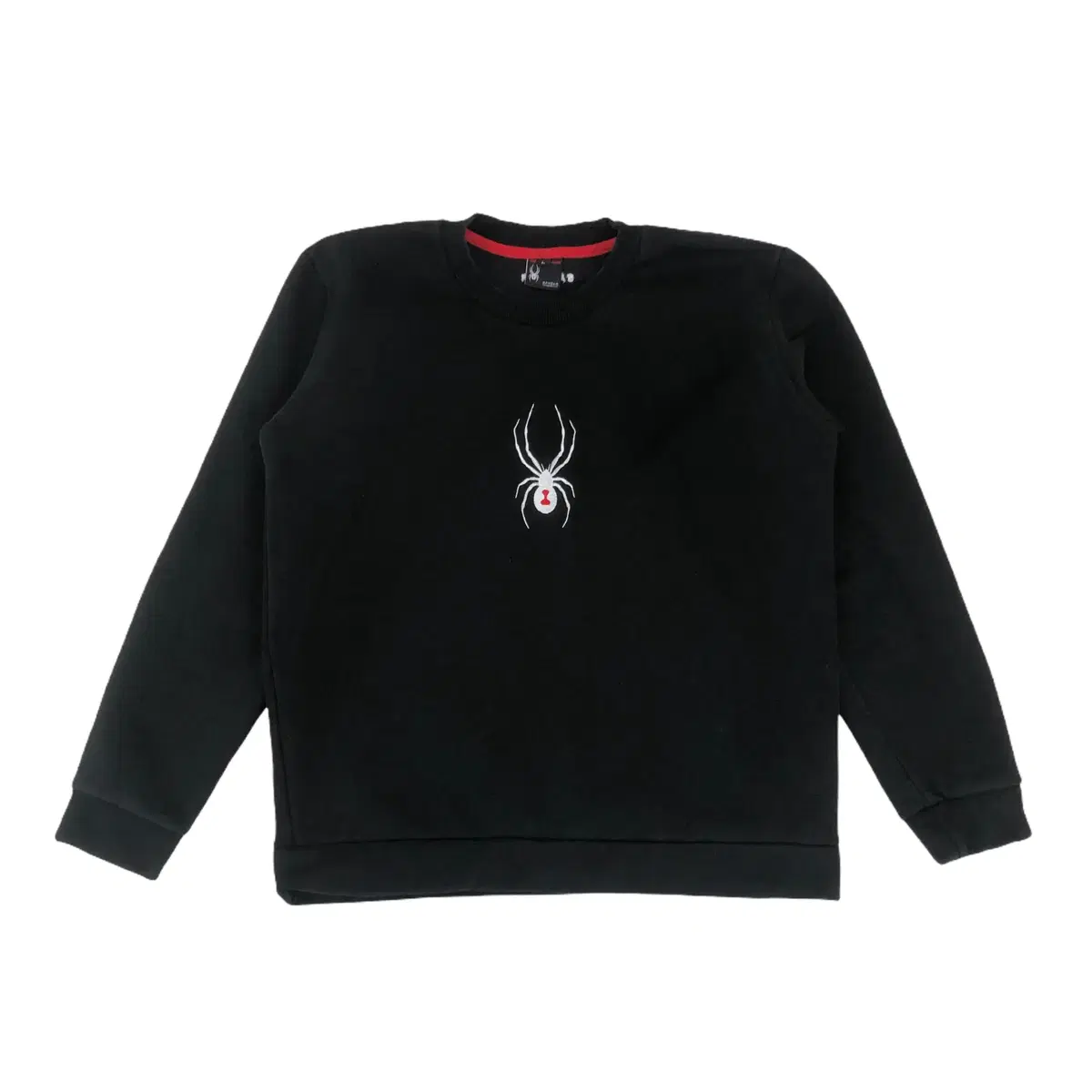 Spider Logo Man-to-Man Black Size L Brushed