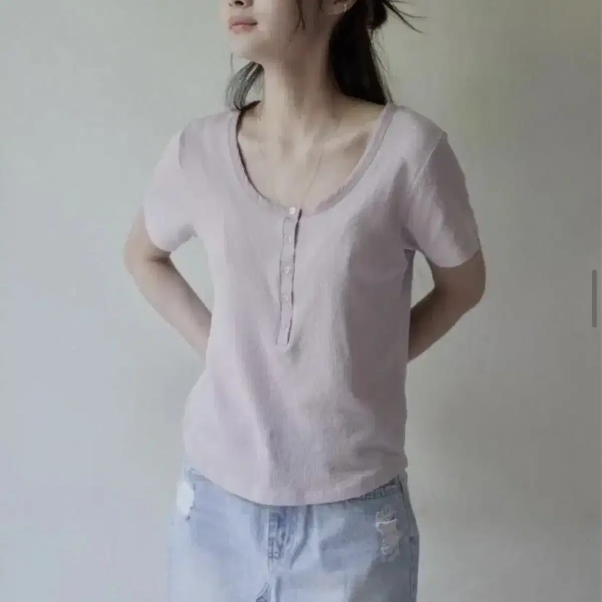 더버터크림 슬로코 Ines henley tshirt