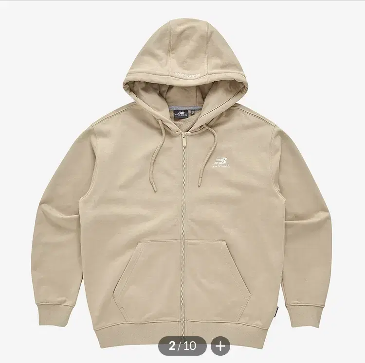 New) New Balance Essential Hooded Zip-Up Beige 90 S